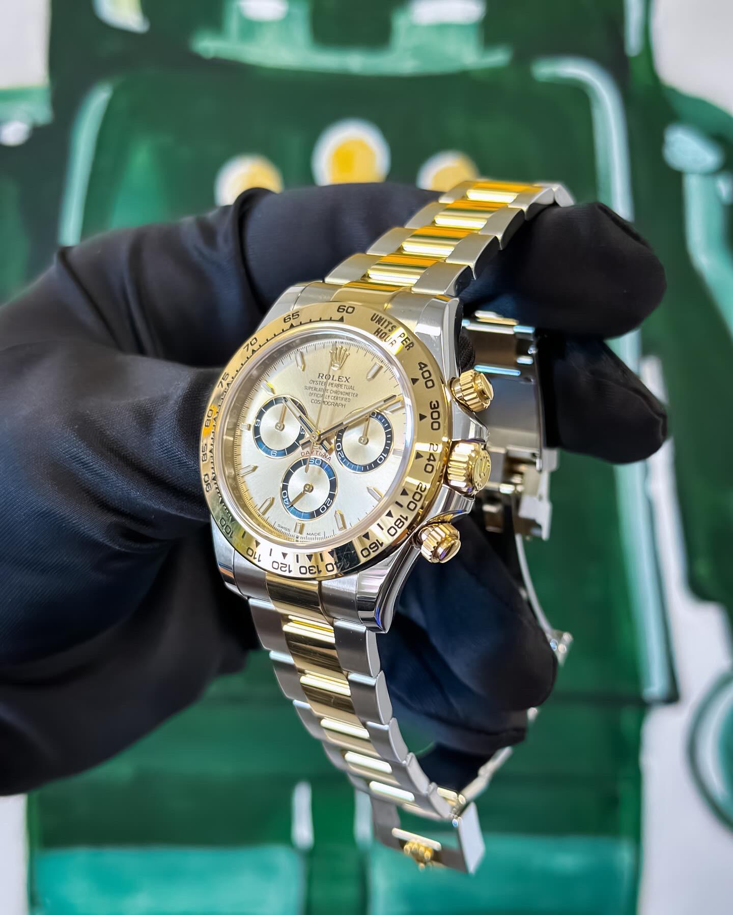 rolex daytona two tone for sale