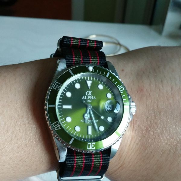 Alpha Dial FSOT Alpha Watch GREEN BEZEL / DIAL
