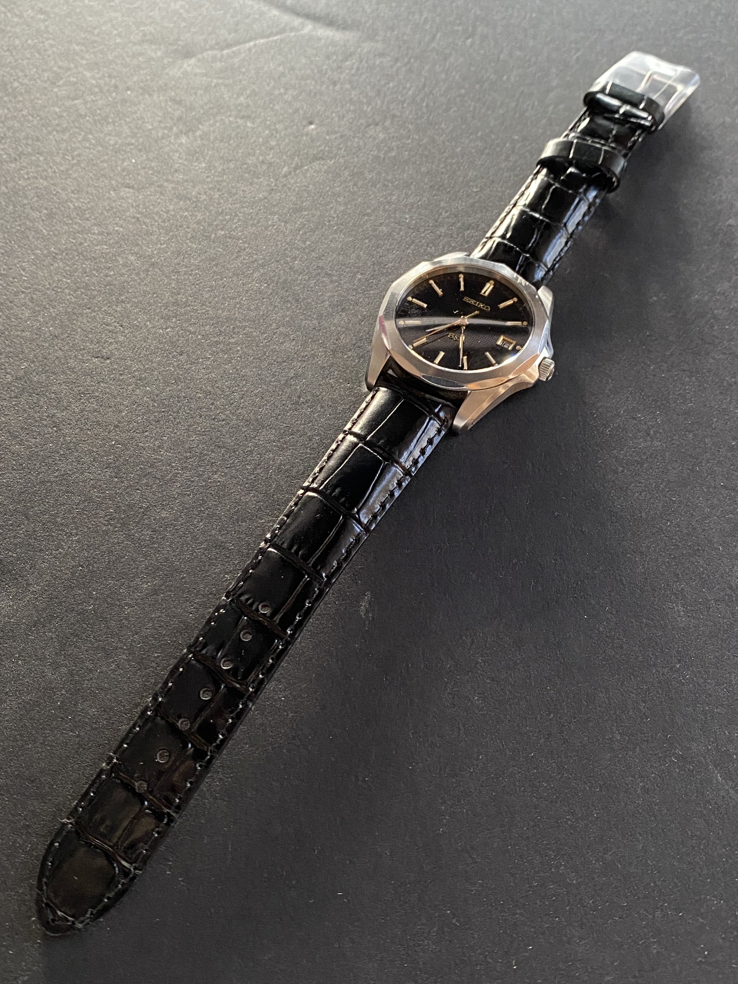Grand Seiko SBGF005 (ref. 8J56-8010) - black waffle dial, very