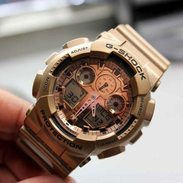 Casio G Shock 5081 Ga 100gd Rose Gold Analog Digital Watch Watchcharts 2379