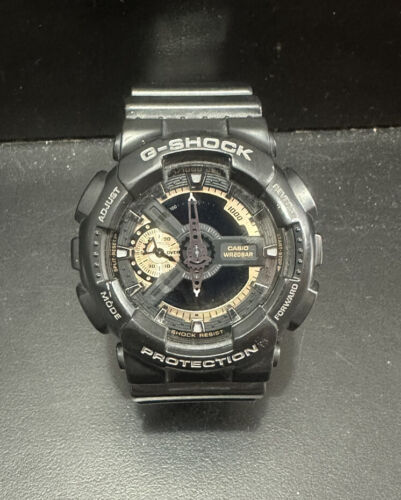 Casio G Shock Mens Watch 5146 GA 110 Digital Analog Black Rose