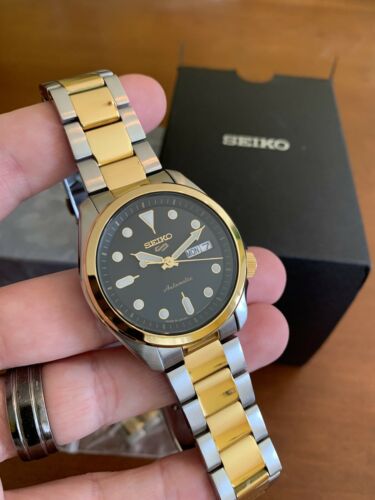 Seiko 5 Sports Two Tone Men s Watch SRPE60 WatchCharts Marketplace