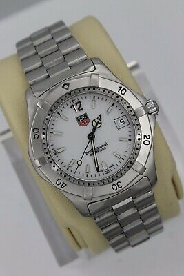 Tag Heuer 2000 WK1111.BA0317 SS PROFESSIONAL Watch Mens White Mint