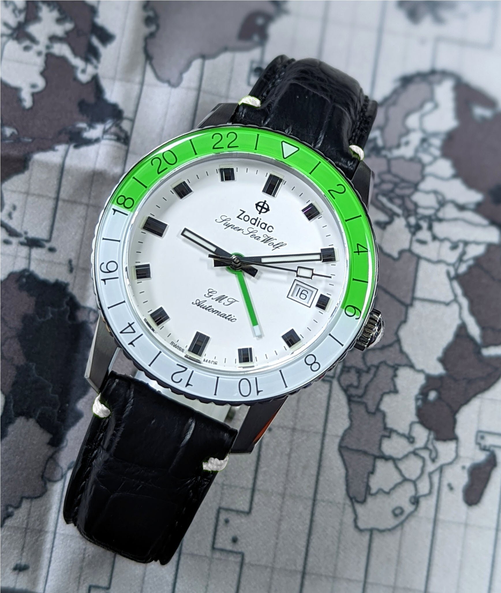 WTS Zodiac Super Sea Wolf GMT Neon Lime ZO9411 | WatchCharts