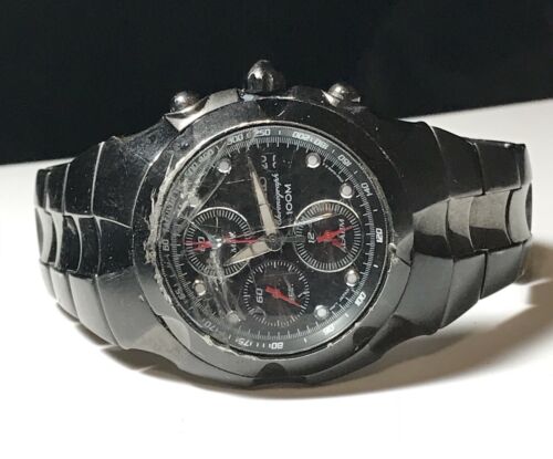 Seiko Chronograph 7T62 0GM0 Tachmeter Black Stainless Watch Parts