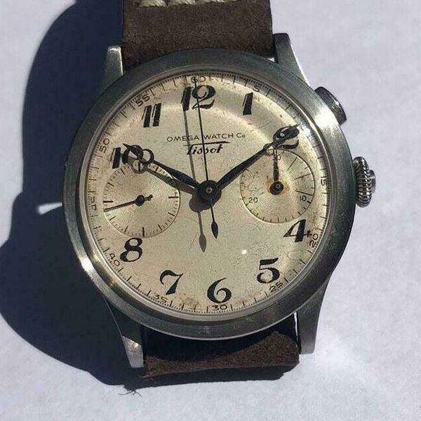 Vintage Omega Tissot Chronograph Monopusher Cal 33.3 Stainless Steel ...