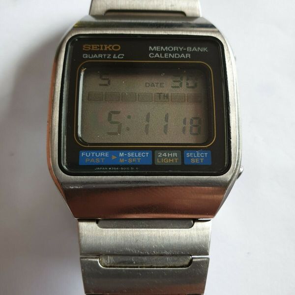 SEIKO M354-5010 MEMORY BANK CALENDAR WATCH. Vintage Digital LC Quartz. |  WatchCharts