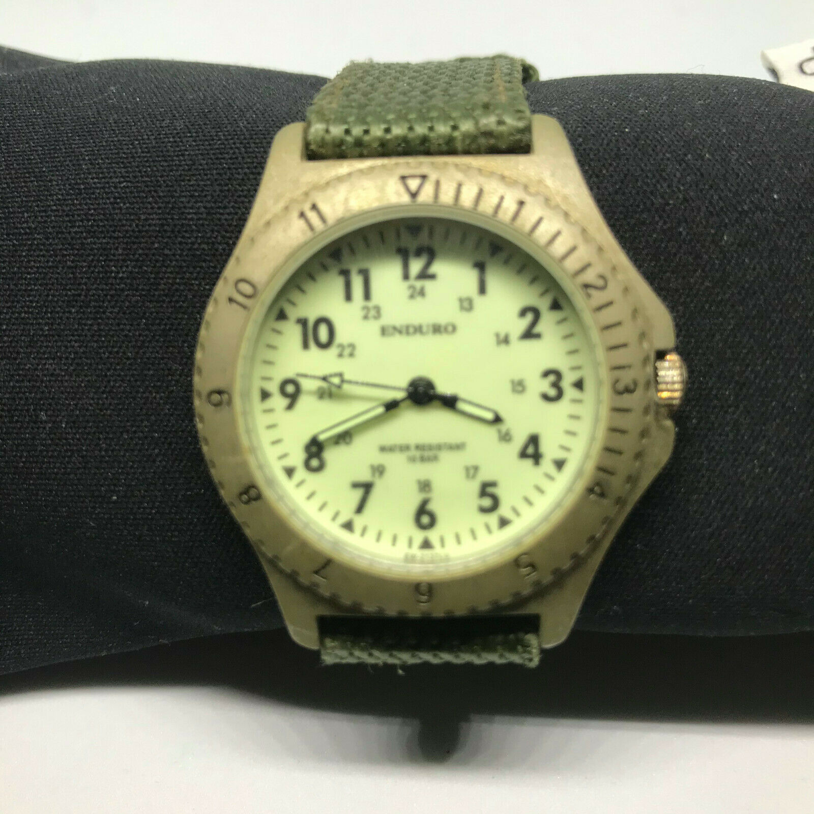 SEIKO ALBA FIELD GEAR V743-8000 WATCH JAPAN fabric strap green 