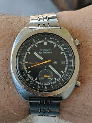 Vintage '72 Seiko 6139-7012 JDM Speedtimer Chronograph, Orig. Band