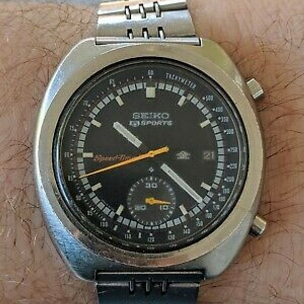 Vintage '72 Seiko 6139-7012 JDM Speedtimer Chronograph, Orig. Band