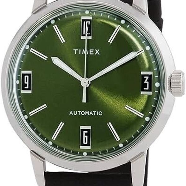 Timex Marlin Jet Orologio Uomo 40mm: Automatico, Cassa Acciaio, Vetro Esalita, Cinturino In Tessuto Nero
