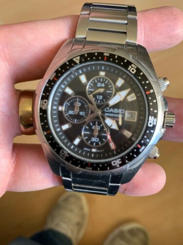 CASIO Mens MTD 1067 Chronograph Watch with Day Date