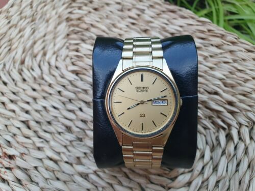 Vintage Seiko SQ Quartz Men's Watch 5Y23-8A11-A4 Gold Tone