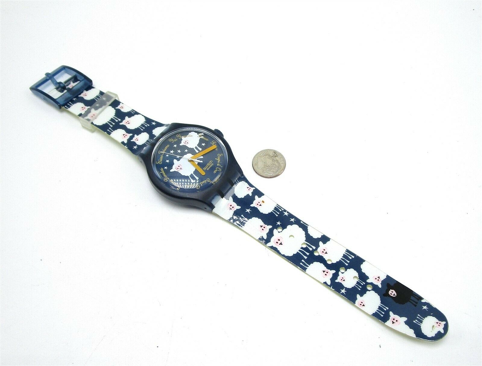 Swatch Black Sheep Sweet Dreams 2003 GN150 Blue Plastic Swatch Black Sheep Sweet Dreams 2003 GN150 Blue Plastic