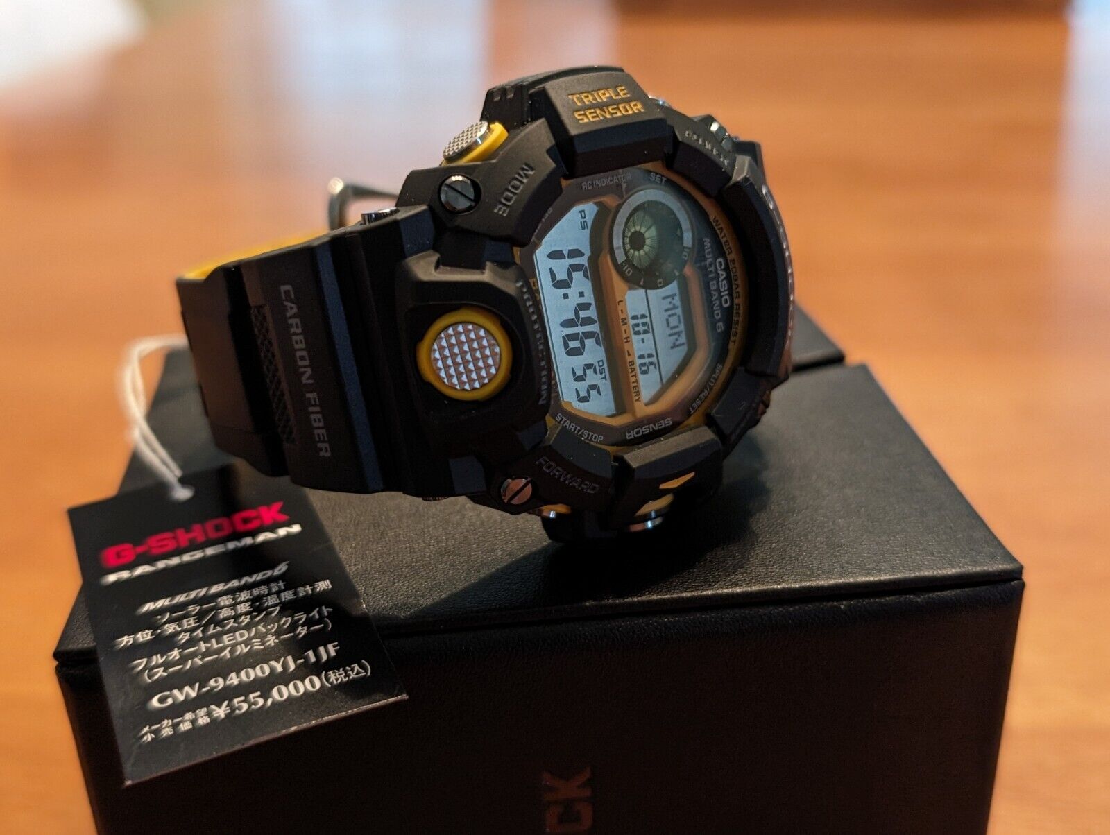 Casio G-SHOCK Rangeman GW-9400YJ-1JF Men's Black Yellow Wristwatch