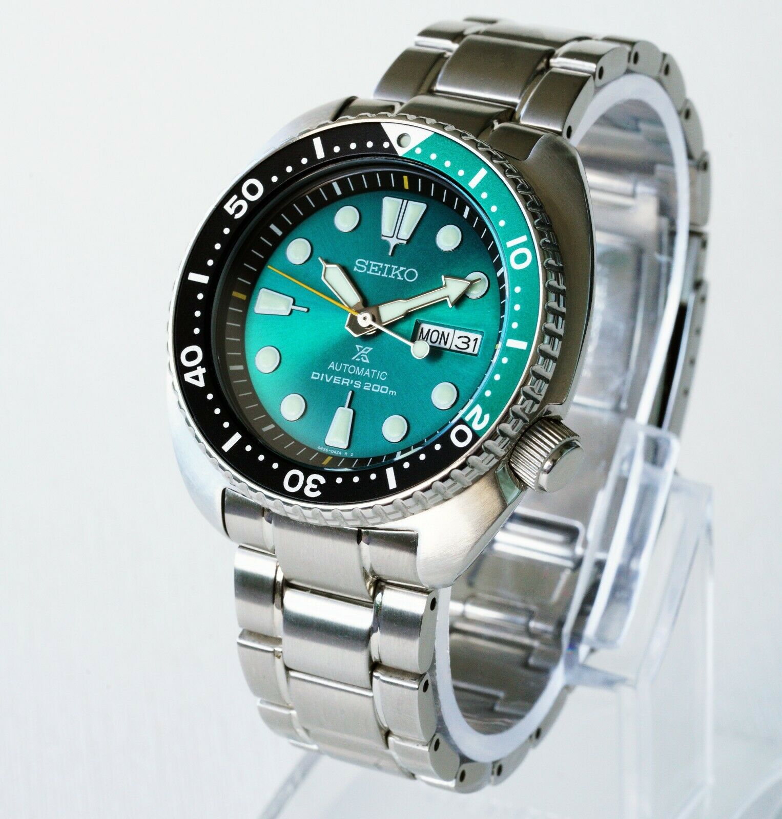 Seiko Prospex Green Turtle LE SRPB01 Automatic Dive Watch Teal