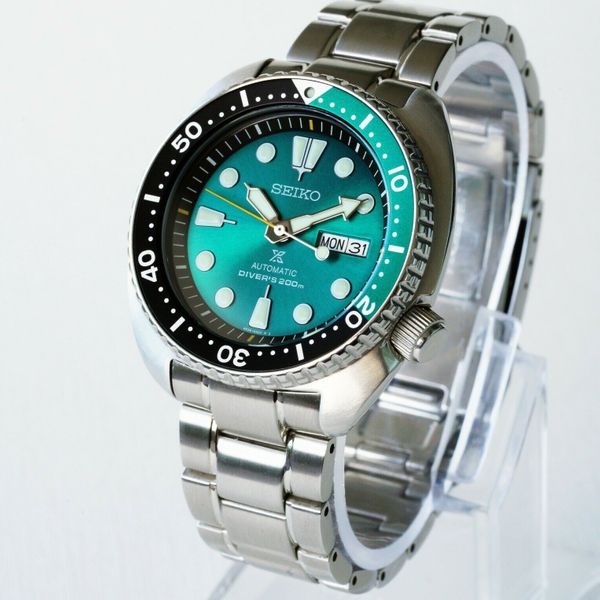 Seiko Prospex Green Turtle Le Srpb01 Automatic Dive Watch Teal-green 