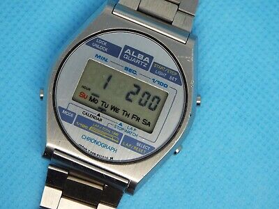 RARE VINTAGE DIGITAL WATCH SEIKO ALBA LCD Y448-6010