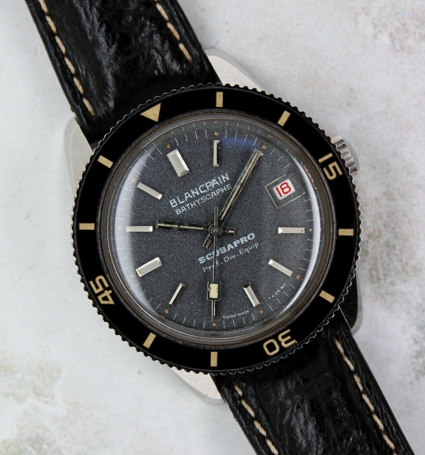 Vintage Blancpain Fifty Fathoms Bathyscaphe Scubapro Diver