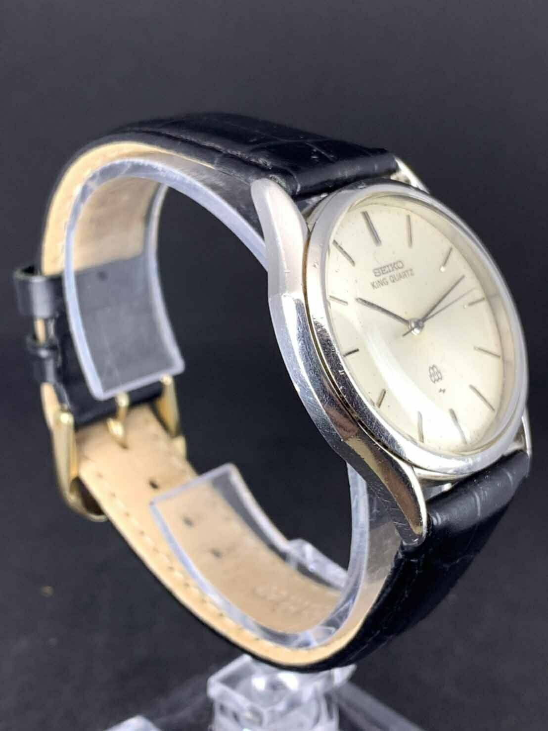 Vintage SEIKO KING QUARTZ 9721-8010 Twin Quartz Wrist Watch Japan