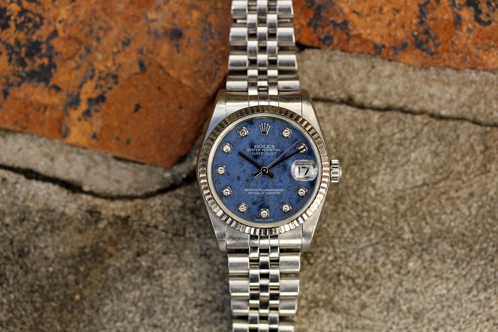 1999 Rolex DateJust ref. 78274 MidSize 31mm Factory Sodalite