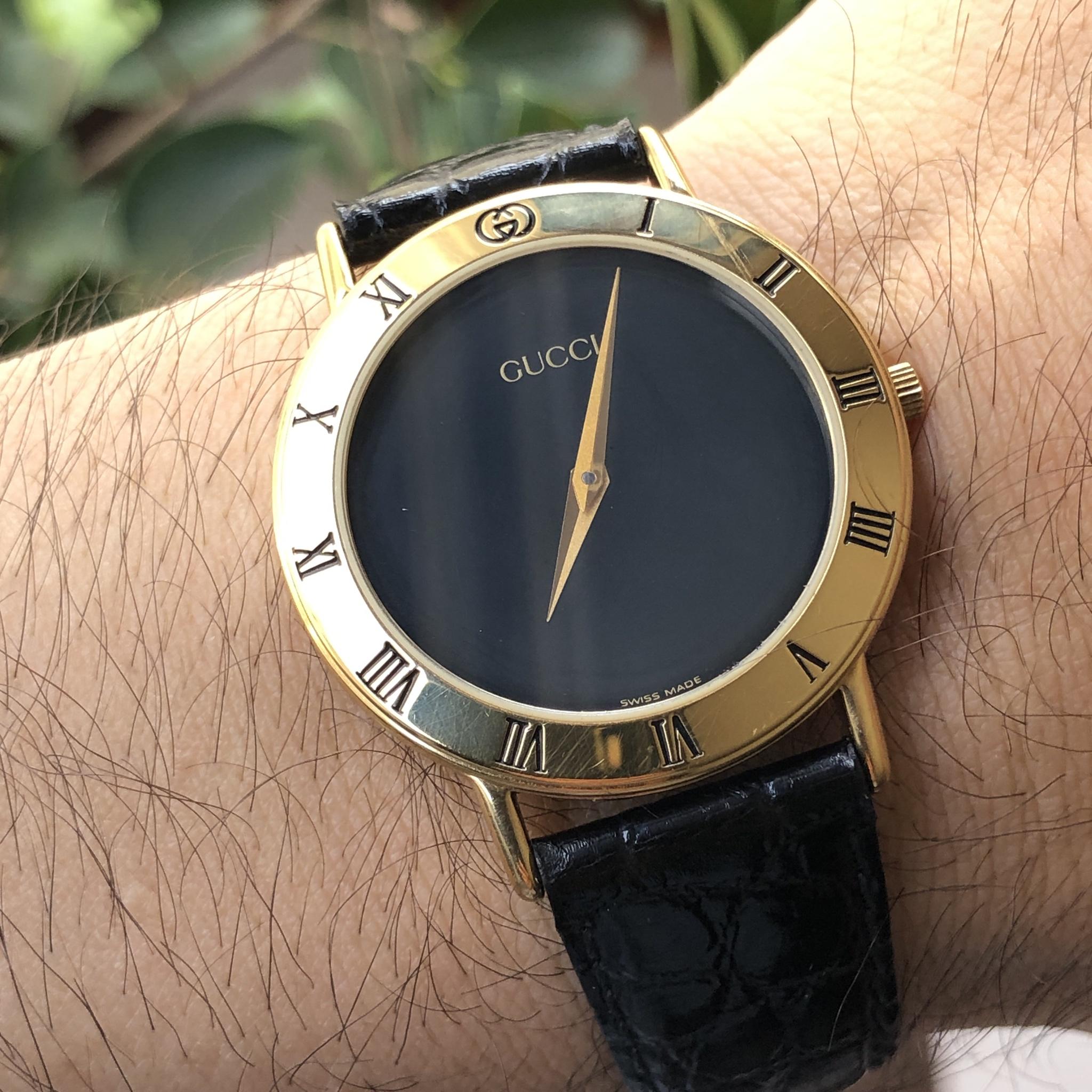 WTS] Gucci 3000.2.M Black Dial Quartz Men Watch | WatchCharts