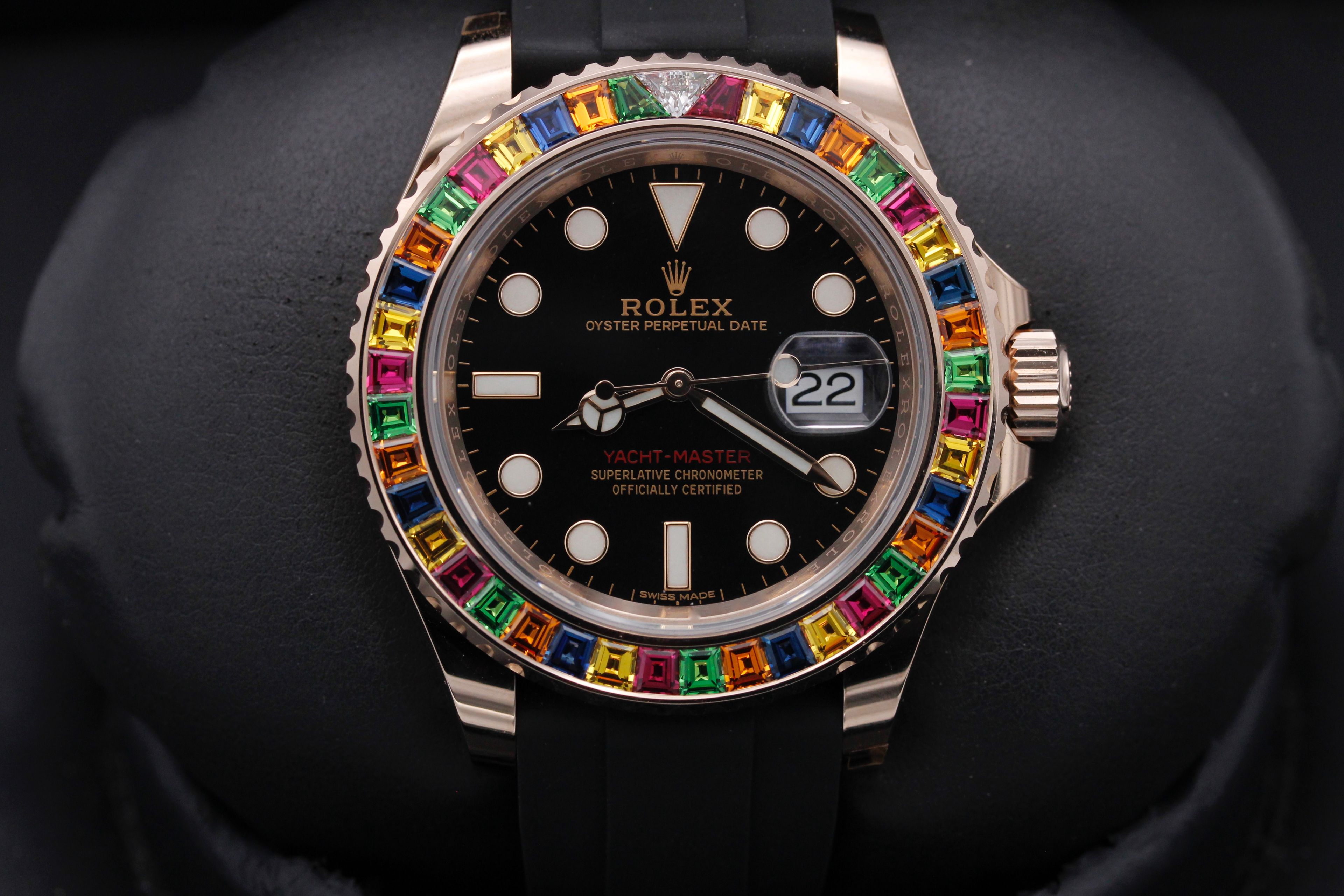 Rolex yacht clearance master rainbow bezel