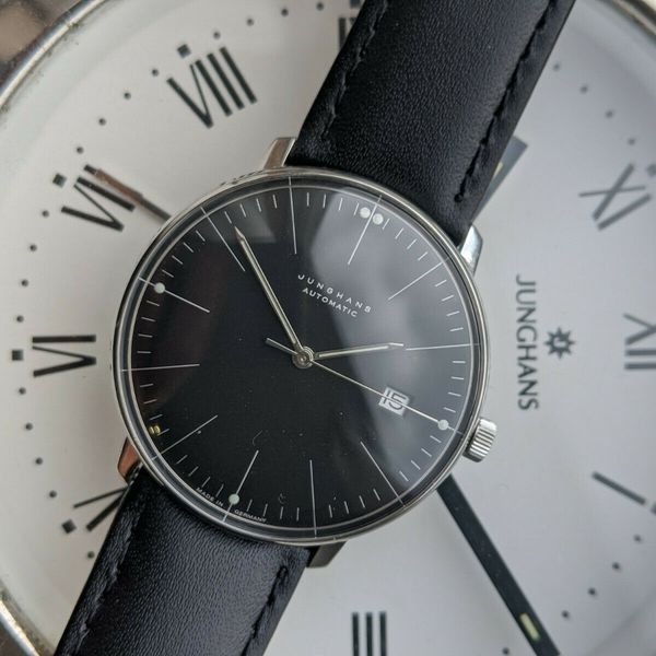 Junghans Max Bill Automatic Watch Black 027/4701.00 SAPPHIRE UPGRADE ...