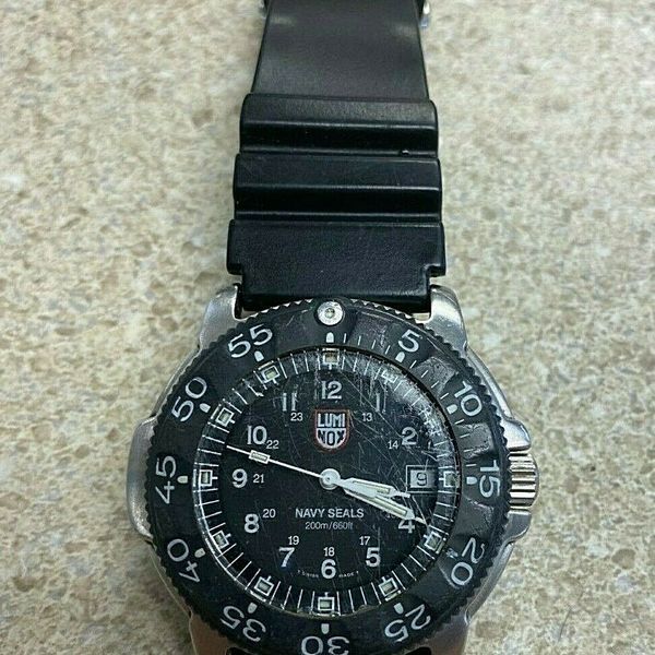 43mm Luminox Navy Seals Black Dial 200M Watch Tritium (3H MBM)(READ