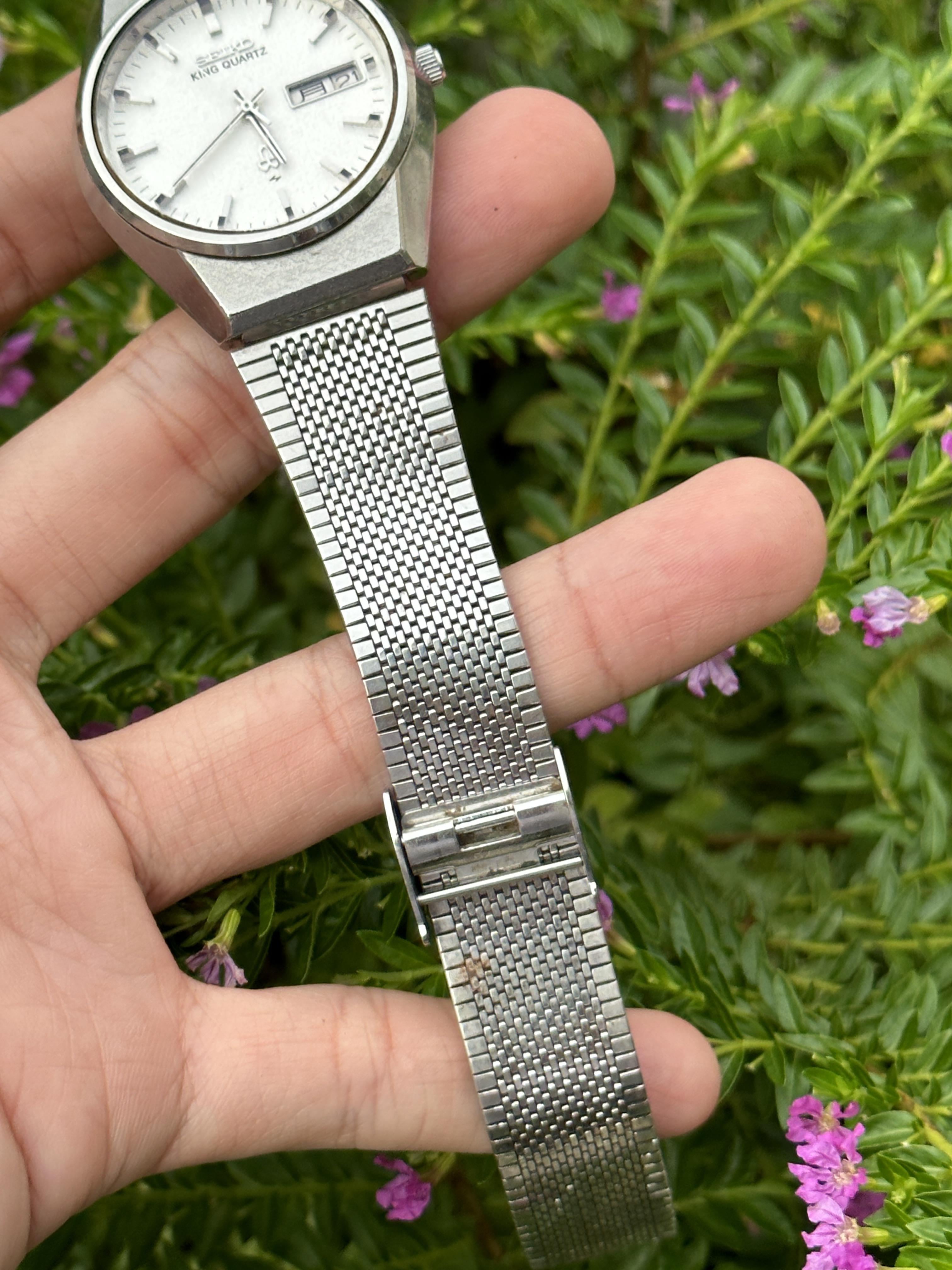セイコー KQ キングクォーツ メンズ3針カレンダー時計 5856-8020!。 - 腕時計(アナログ)