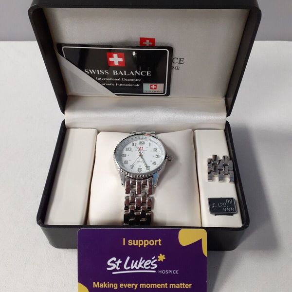 Swiss Balance Passion Collection Men's Stainless Steel Watch New w/ Box