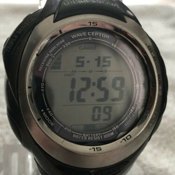 Casio Sport ProTrek PRW-1200-1VER Triple Sensor Tough Solar Waveceptor ...