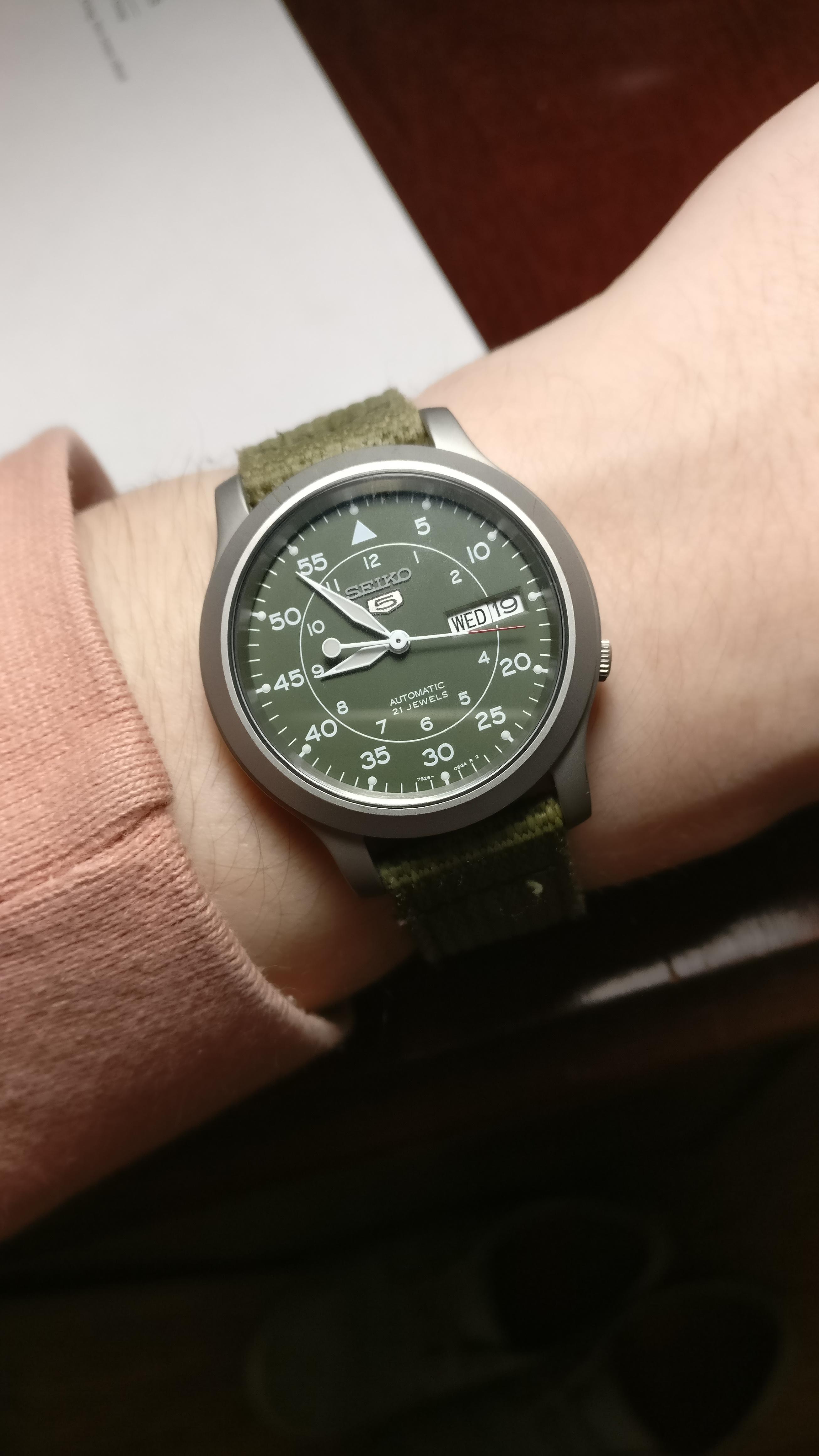 Seiko best sale snk green