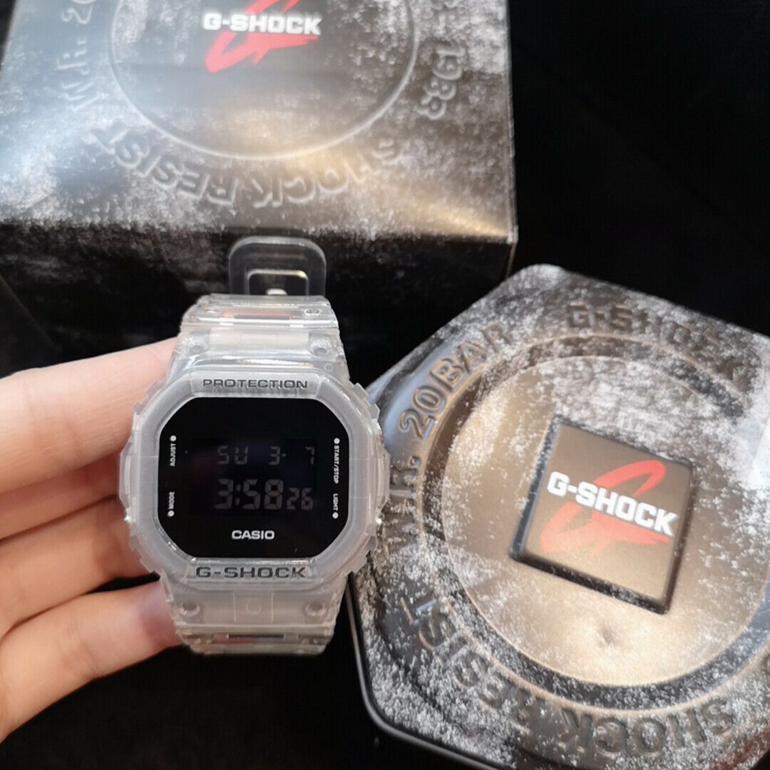 Casio Men's Watch G-shock Digital TRANSPARENT JELLY SERIES DW-5600SKE-7  DW5600