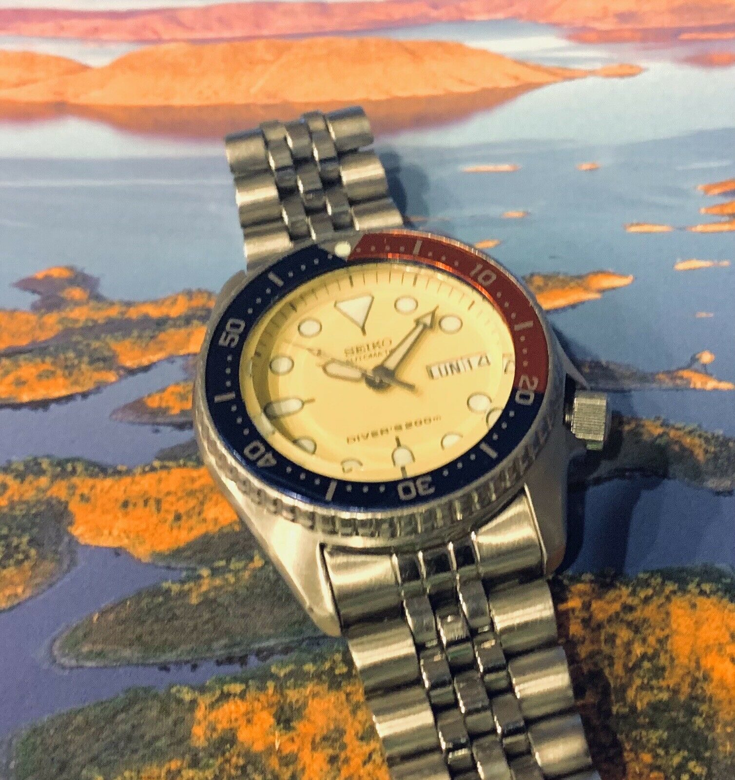 SEIKO DIVER MENS ORIG 7S26-0030 SKX013 SUBMARINER W/PEPSI BEZEL&