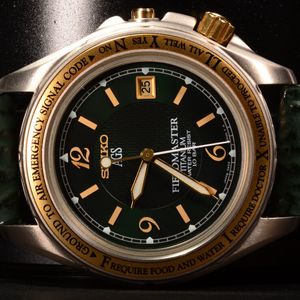 Seiko 5M22-6C10 SBBW037 Gold/green Fieldmaster Original AGS