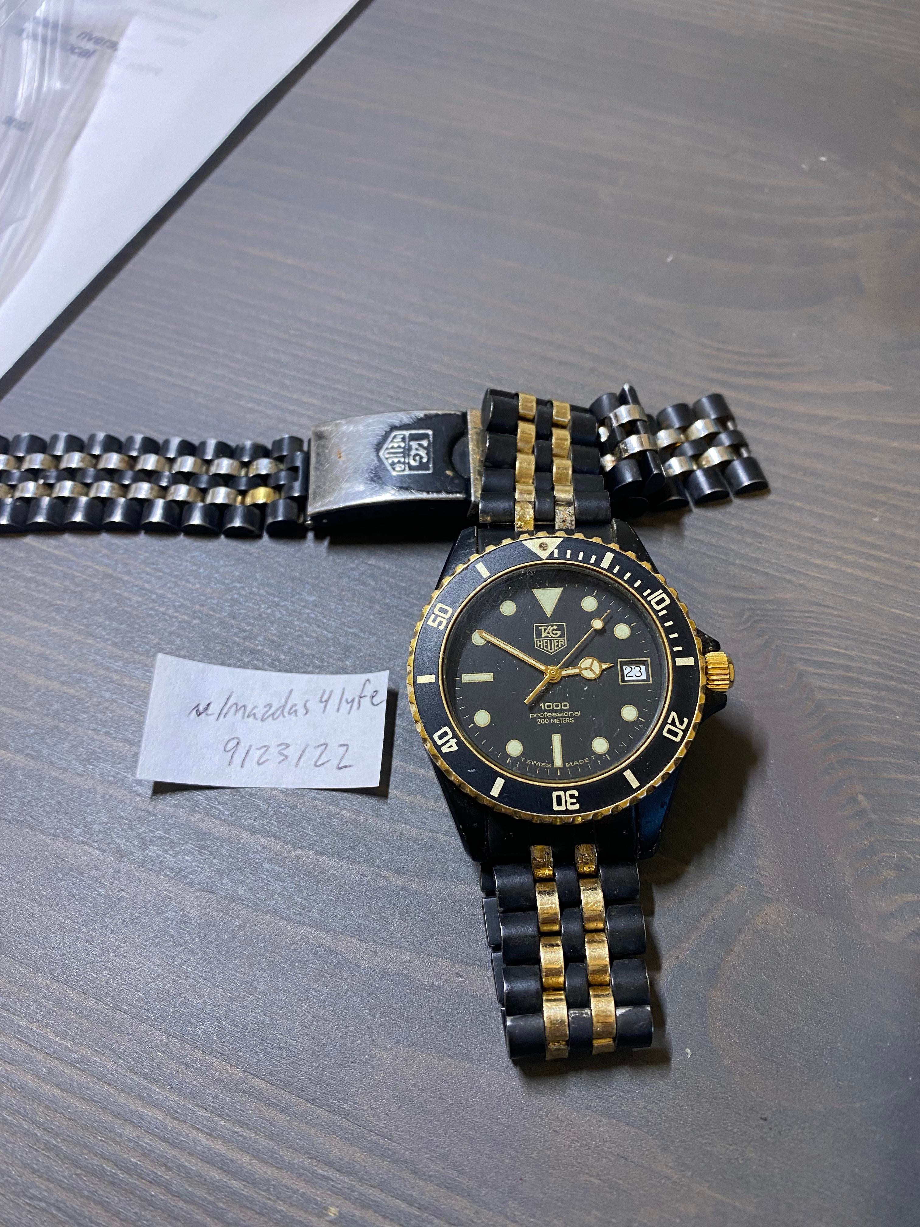 WTS repost Tag Heuer 1000 980.029 N Men s black coral Quartz