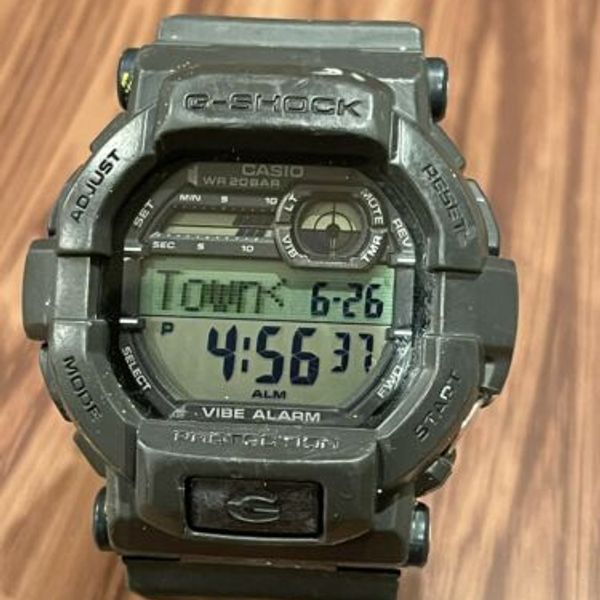Casio G Shock Mens Watch GD350 Quartz Digital Gray Resin Sport Military