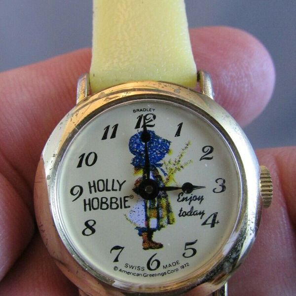 RARE Working 1972 HOLLY HOBBIE Wristwatch Bradley Watch  display picture 3