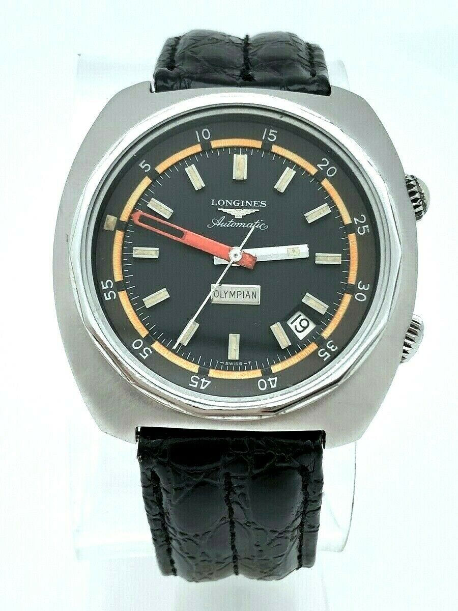 Rare 1969 Longines Olympian 43.5mm Super Compressor Dual Crown