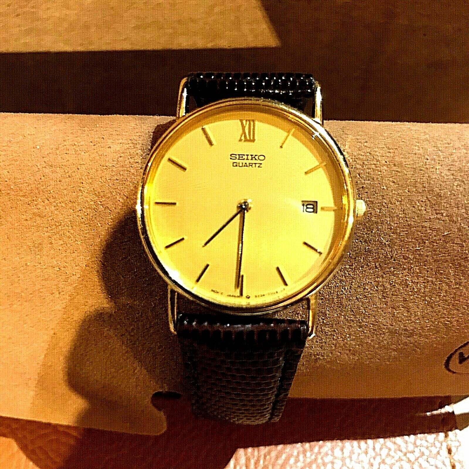 Vintage SEIKO: Gold Tone Men's Watch. 5Y39-7010 | WatchCharts