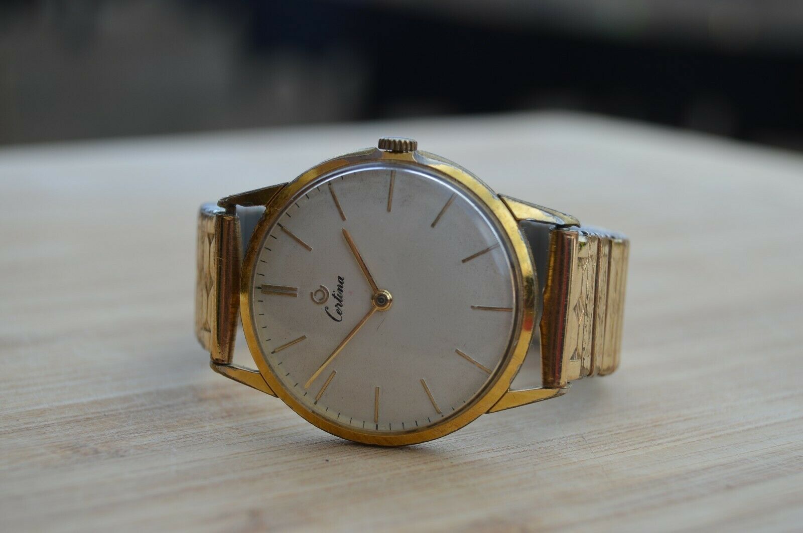 Rare Vintage Certina 5106-002 Mechanical Gold Plated Mens