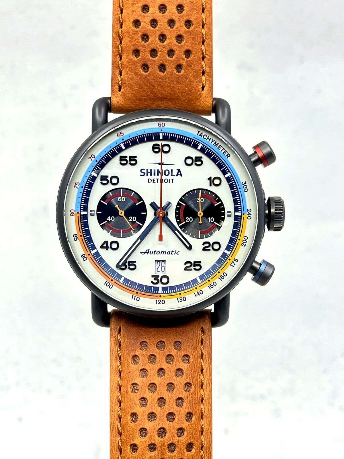 Shinola 44MM Canfield Speedway Lap 2 Bourbon Leather Watch Shinola 44MM Canfield Speedway Lap 2 Bourbon Leather Watch