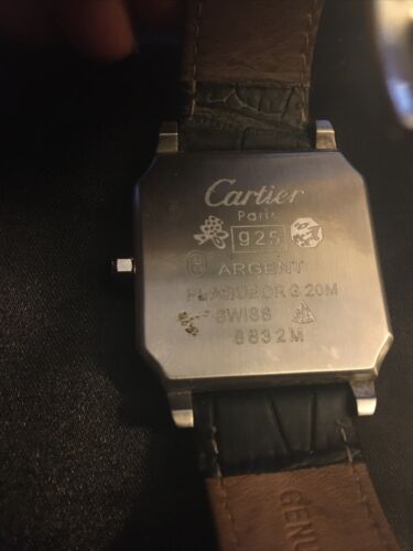 Vintage Cartier Paris 925 Argent Plaqueorg 20m Swiss 8832m for