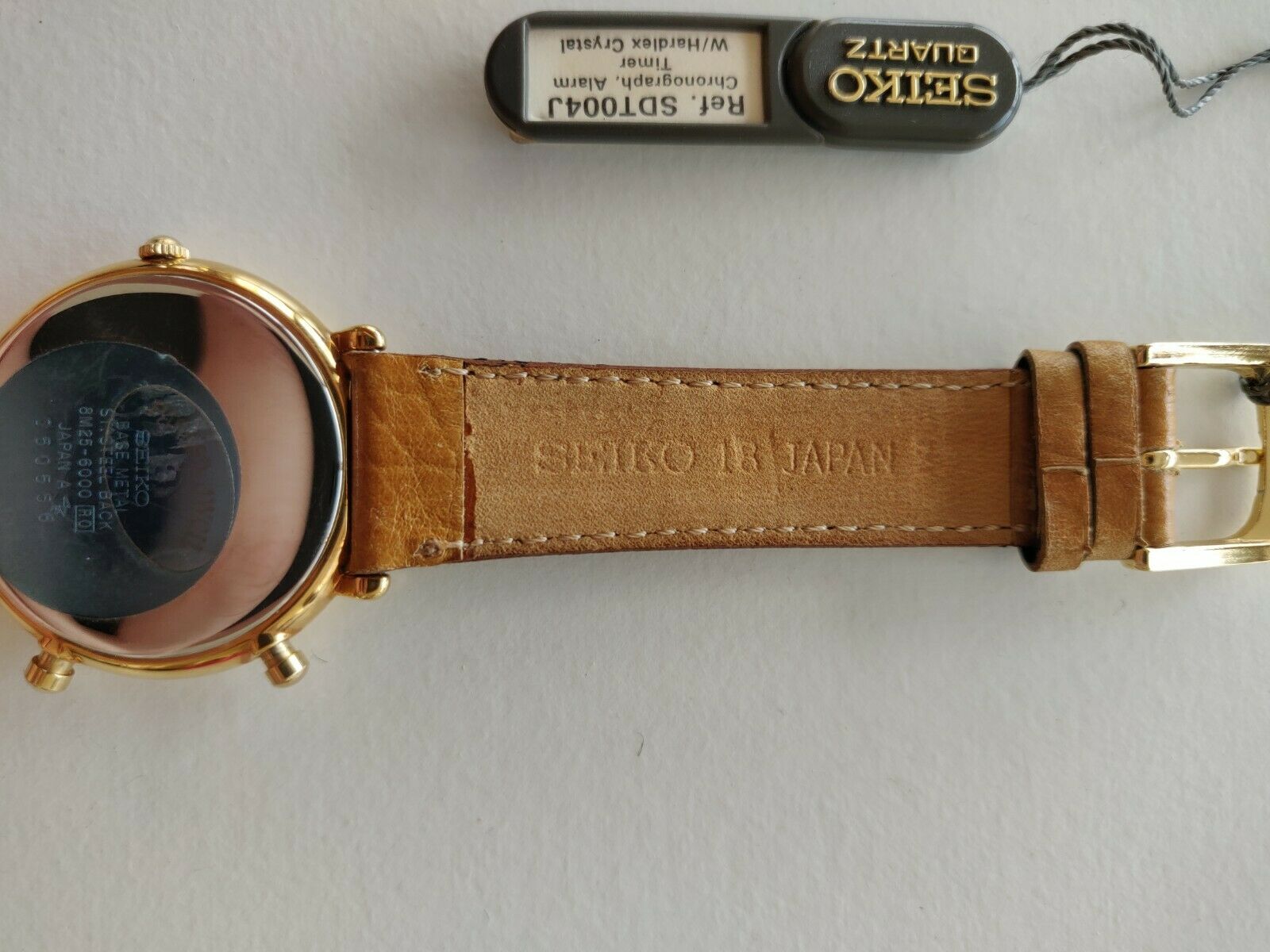 NEW Seiko Chronograph Alarm 8M25-6000 Watch Uhr Montre Vintage 90s 