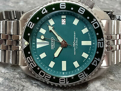 VINTAGE GREEN FACE MODDED SEIKO DIVER 7002-7000 AUTOMATIC MEN'S