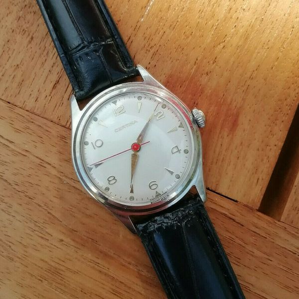 Montre Vintage Certina Années 50 - Acier Staybrite, Cadran Patiné, Fonctionne