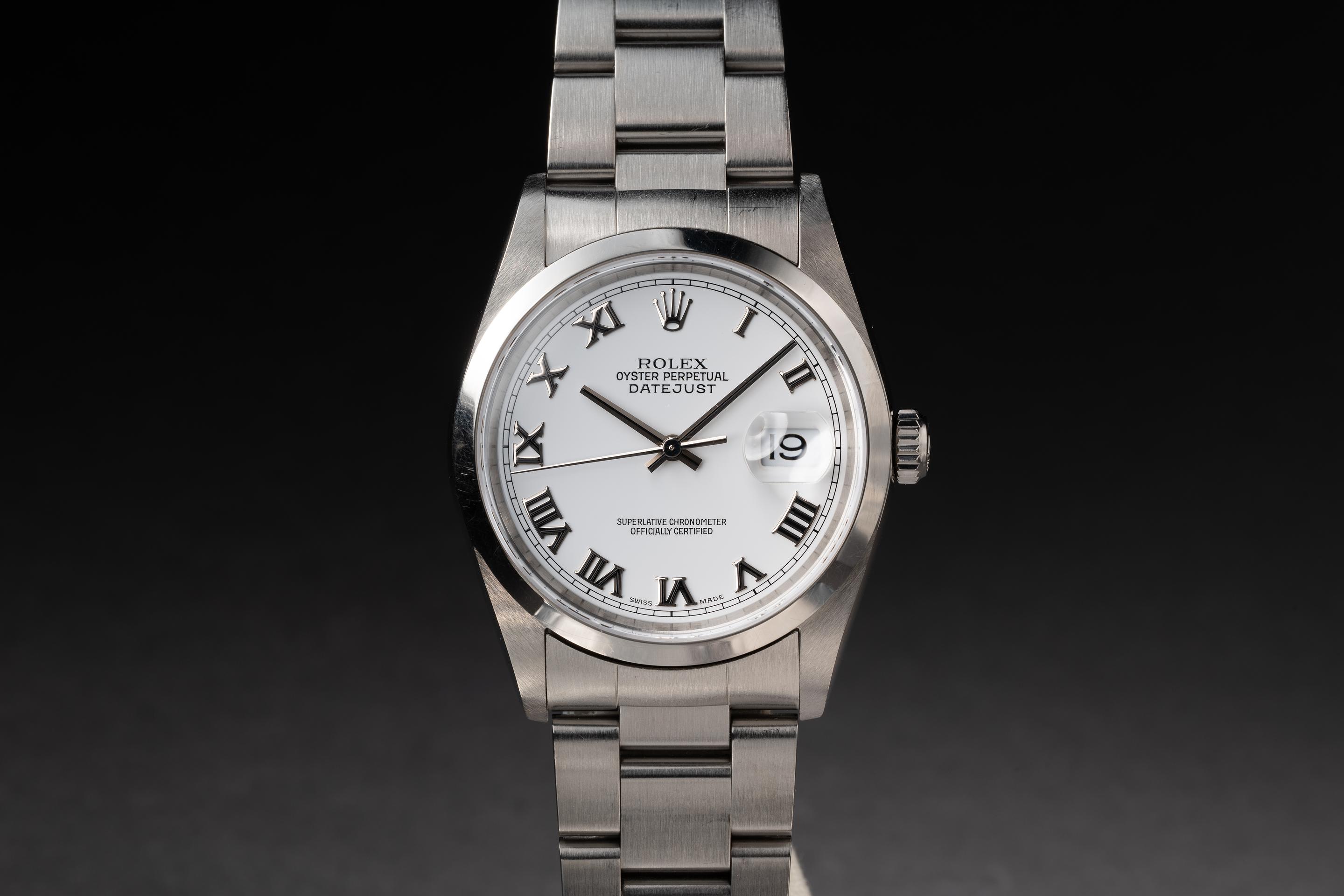 FS 2003 Rolex DateJust 16200 White Roman Numeral Dial