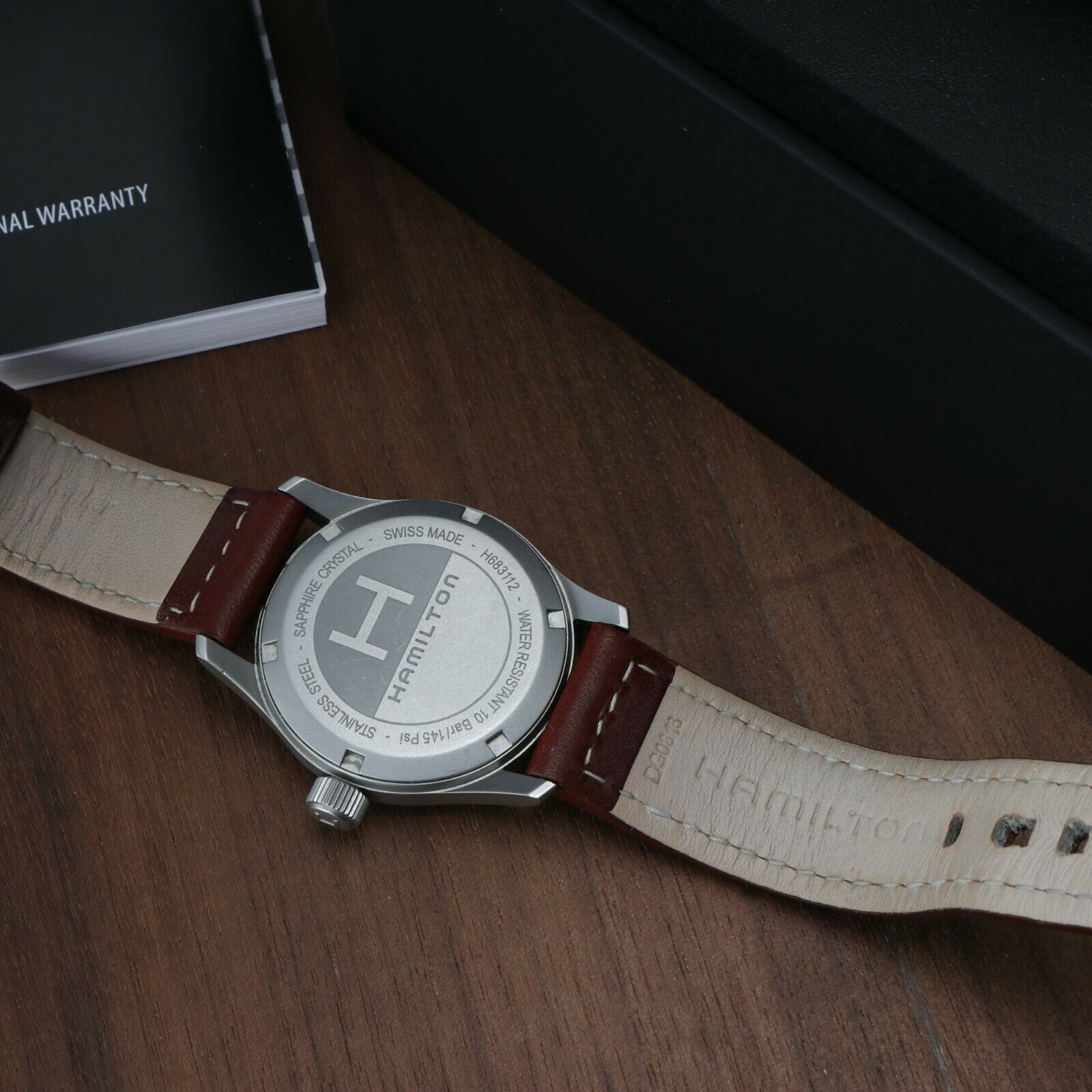 Hamilton H68311533 Khaki 33mm Field Quartz Leather Band Excellent Condition WatchCharts Marketplace