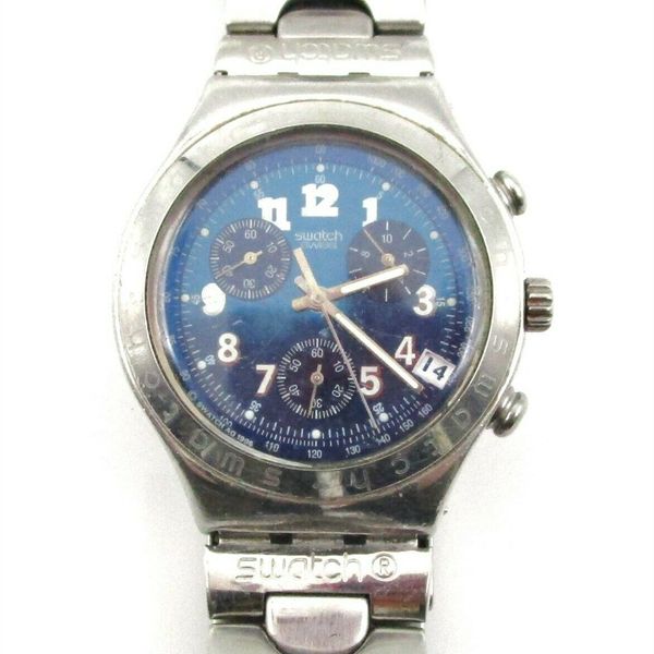 Swatch Swiss AG 1996 4 Jewels Patented WR Stainless Steel Watch RUNS